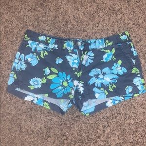 Flower jean shorts